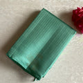 Mint Green Designer Pure Silk Saree With Elephant Zari Diamond Pallu