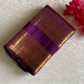 Dual Shaded Rust Pink With Elegant Purple Pure Zari Kanjeevaram Masterweave