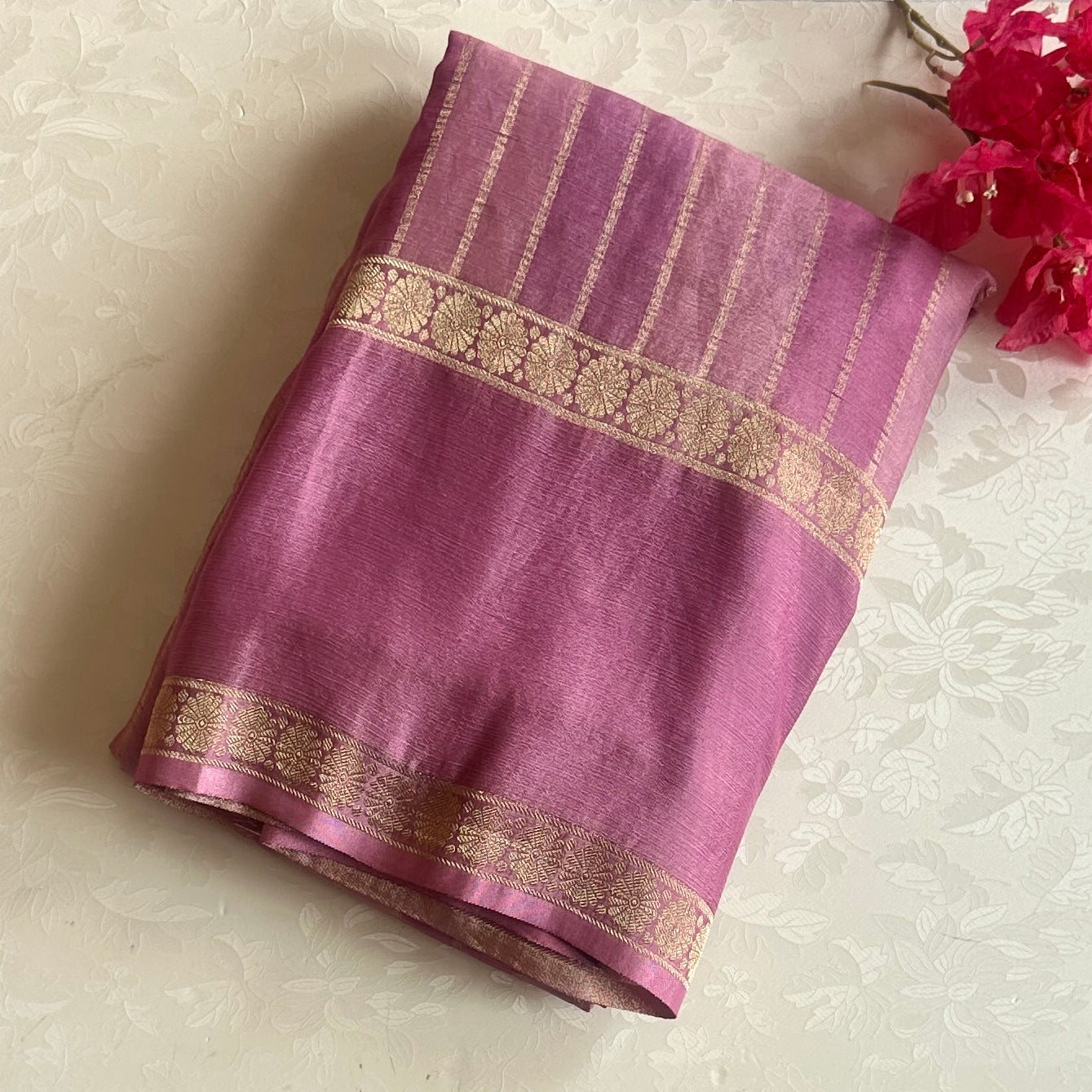 Shades of rose most light weight soft Georgette crepe silk