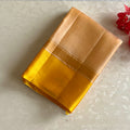 Beige With Golden Yellow Lightweight Designer Pure Silk