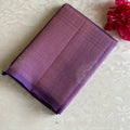 Mauve Purple Designer Pure Silk Saree With Antique Silver Zari