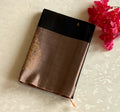 Drop Dead Gorgeous Black with Metallic Copper Designer pure silk