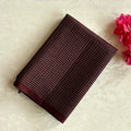 Burgundy Gold Brocade Saree Small Buti Checkered Body Traditional Wear
