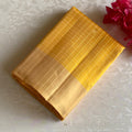 Sunshine Yellow Checkered Handwoven Pure Silk