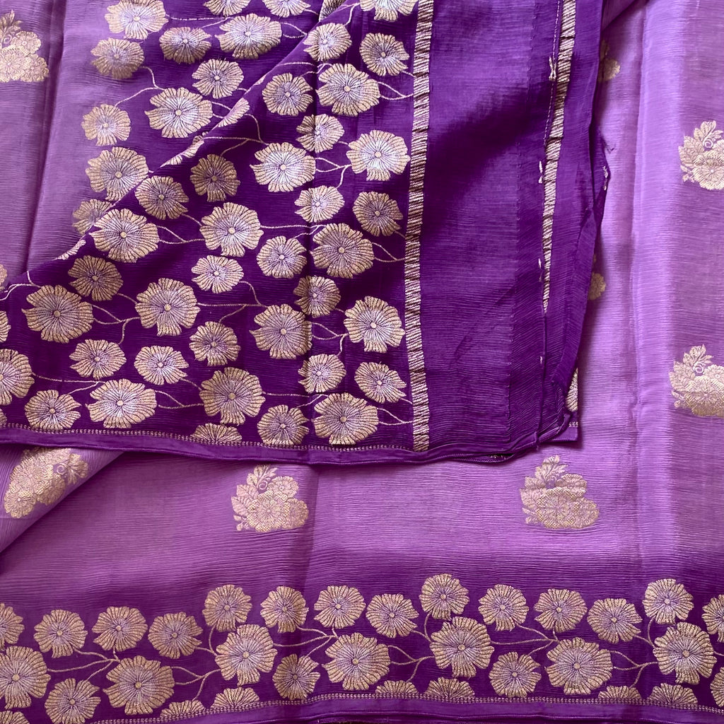 Most lightweight Shades of Lavender & Purple Soft Georgette Beauty