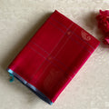 Rani Pink Designer Pure Silk Saree With Aqua Turquoise Pallu