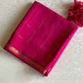 Rani Pink Mysore Crepe Silk Saree With Metallic Gold Zari