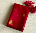 Fuchsia Zari Border Saree with Floral Lattice Pallu for Weddings