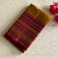 Classic Mustard With Magenta Pure Zari Kanjeevaram Deer & Elephant Motifs