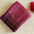 Rani Pink And Royal Purple Soft Tussar Silk Saree With Gold Zari