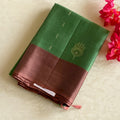 Mint Green Silk Saree Dusty Rose Pallu Pale Gold Zari