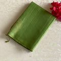 Pastel Green Designer Pure Silk Saree With Gold Zari Border