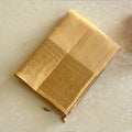 Traditional Champagne Gold Woven Zari Saree With Intricate Jacquard Border