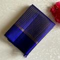 Royal Blue Designer Pure Silk Saree With Metallic Gold Zari Panels
