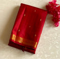 Maroonish red Kanjeevaram Silk Saree Antique Gold Zari Bridal Weave Traditional