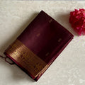 Deep Maroon Designer Pure Silk Saree With Rich Gold Zari