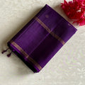 Royal Purple Designer Pure Silk Saree With Antique Gold Zari Pallu
