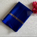Royal Blue Designer Pure Silk Saree With Metallic Gold Zari Butti