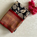 Stunner Kalamkari Black n White Designer Premium Soft Tussar